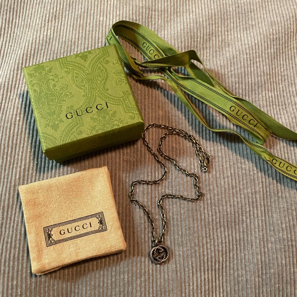 Gucci Silver Necklace with Interlocking G